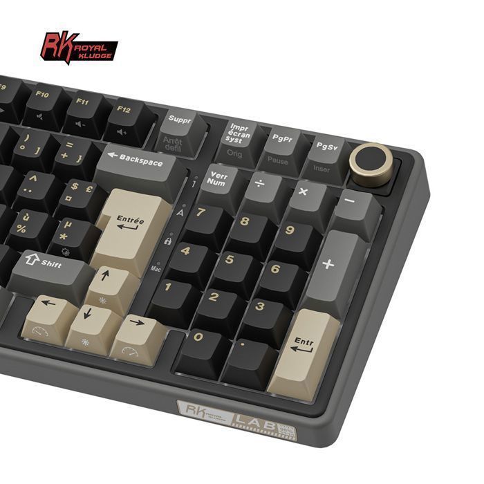 RK ROYAL KLUDGE R98 Pro Clavier Mécanique Filaire,Clavier Gamer 96% AZERTY,Rétroéclairage RGB,Touches PBT,Hot-Swap Creamy Switch