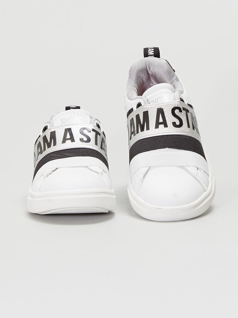 Lage sneakers - 'Ik ben een ster' - wit