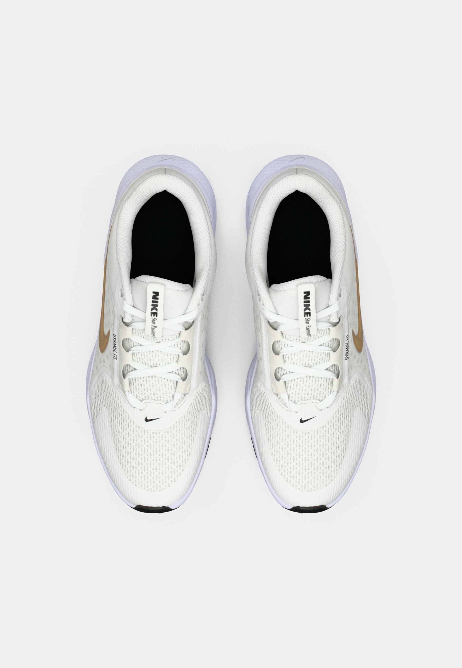 Nike Performance STAR RUNNER 5 UNISEX - Hardloopschoenen voor op de weg - platinakleurige tint/metallic goudkleurig/zwart