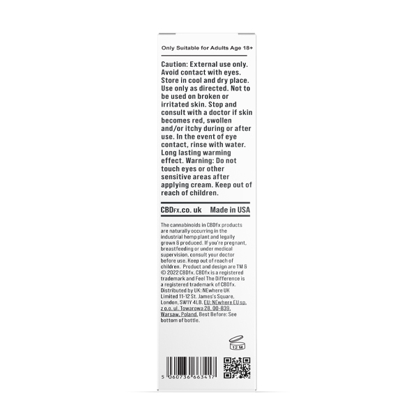 CBDfx Lihasten ja Nivelten Lämmitys - 3000mg CBD/3000mg CBG | Terveys | Superdrug