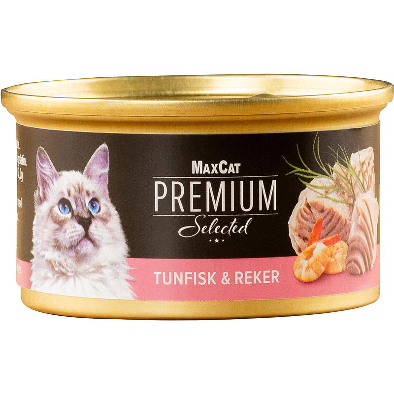 MaxCat Premium Katzenfutter 85 g Thunfisch und Garnelen Maxcat