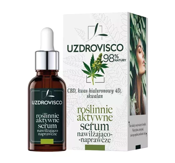 Uzdrovisco CDB roślinnie aktywne serum nawilżająco-naprawcze do twarzy 30ml