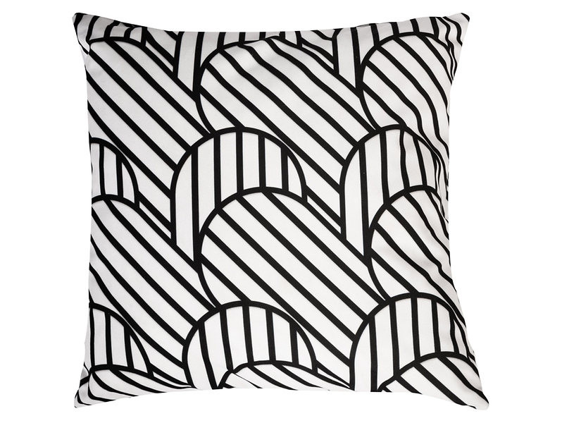 Poduszka dekoracyjna Severen 43x43 cm biało-czarna