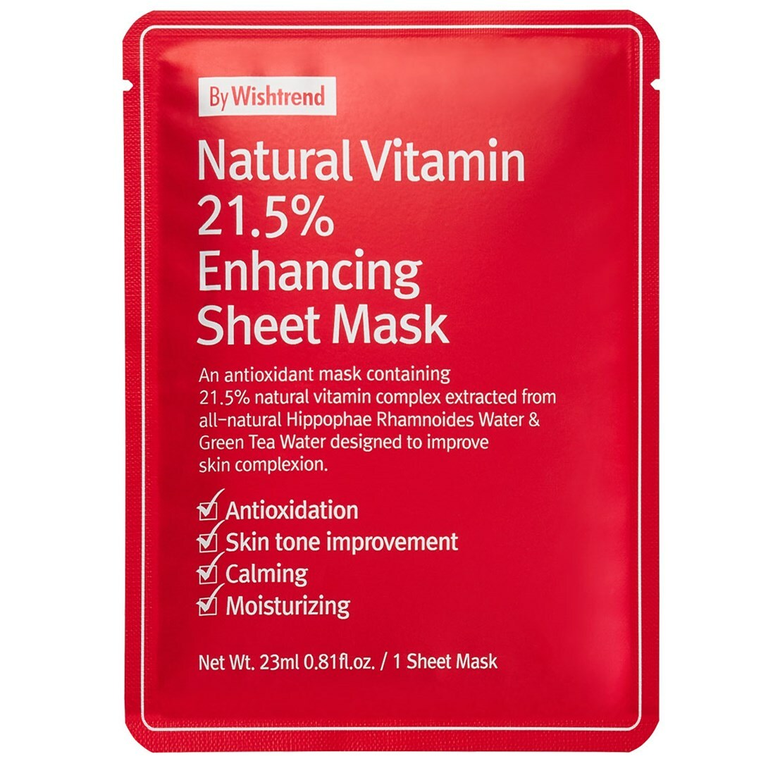 Mască textilă intensificatoare cu vitamina naturală 21,5% - de la Wishtrend