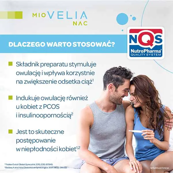 Miovelia Nac, Preparat wspomagający płodność u kobiet, Kapsułki