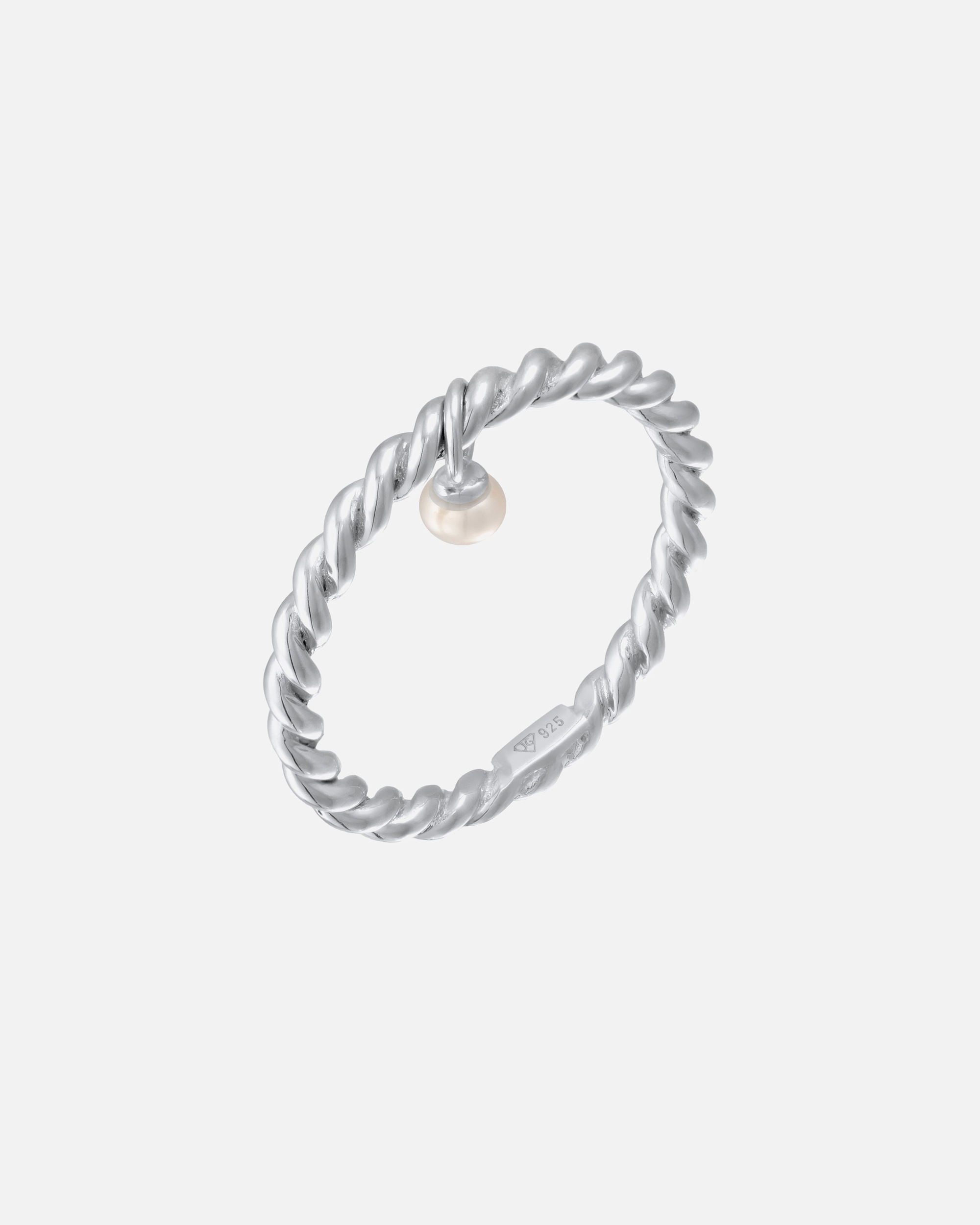 Elli Femmes Bande torsadée Pendentif Perle avec Perle de culture d'eau douce en Argent Sterling 925