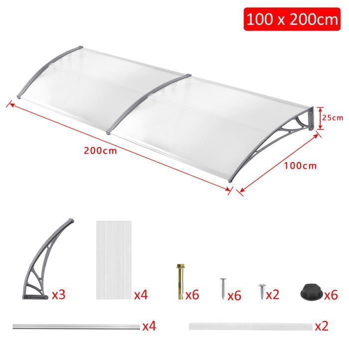 Toldo parasol Aufun de 200x100 cm para puerta de entrada - Protección UV