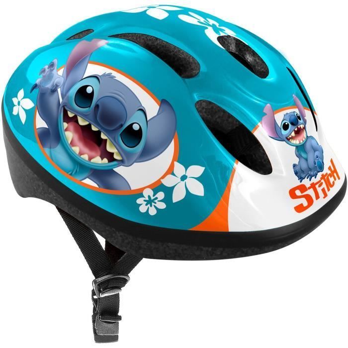 Casco deportivo - DISNEY - STITCH - Talla S - Circunferencia de la cabeza ajustable 53/56 cm - Ventilación interna y acolchado para mayor comodidad