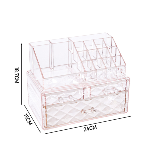 Organizator de machiaj cu niveluri din plastic Livingandhome, cu sertare