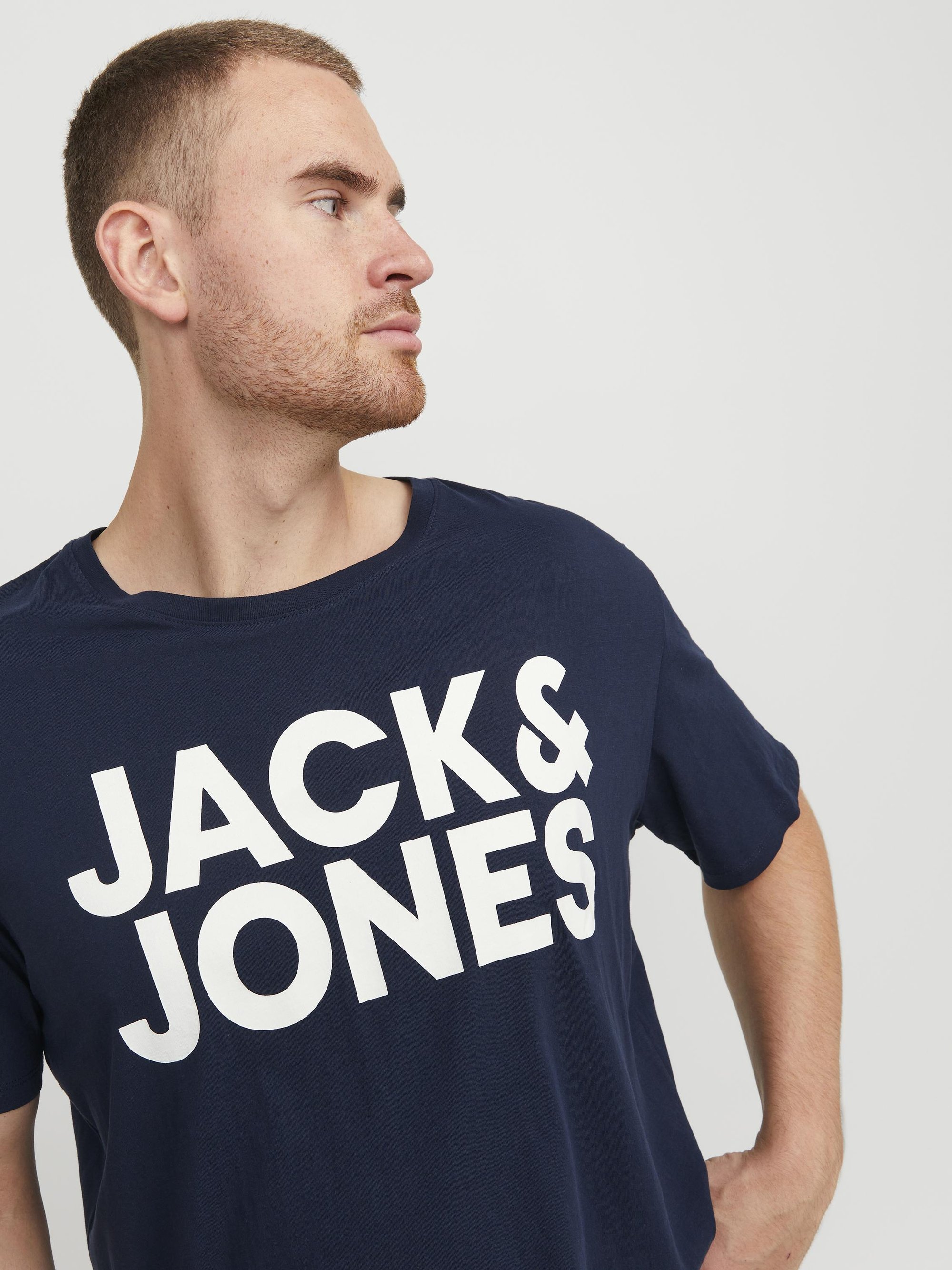 Jack & Jones JJECORP LOGO TEE O NECK - Triko s potiskem - navy blazer