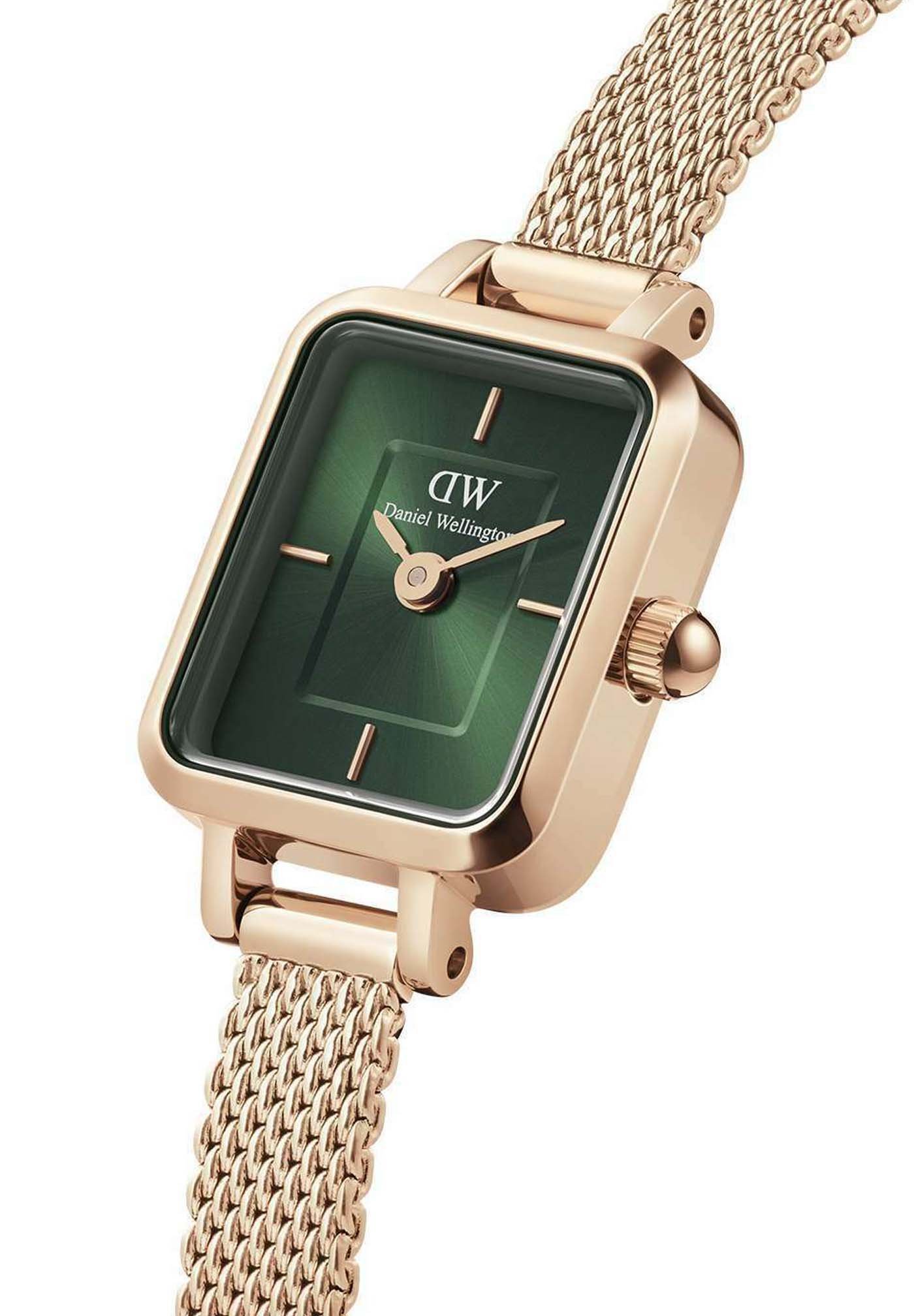 Daniel Wellington QUADRO MINI MELROSE EMERALD - Horloge - roségoudkleurig