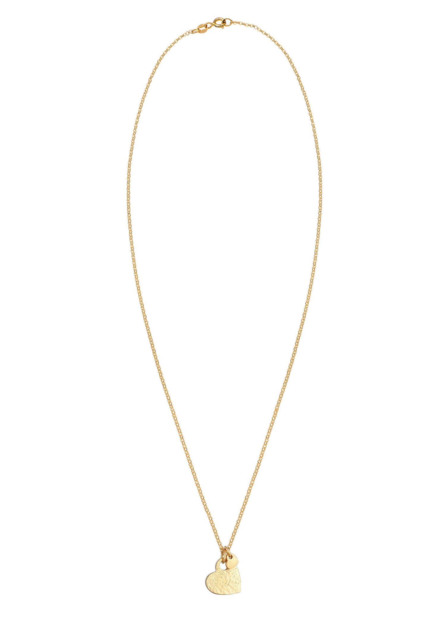 Elli Pendentif Coeur Femme Amour Look Organique Tendance en Argent Sterling 925 Plaqué Or