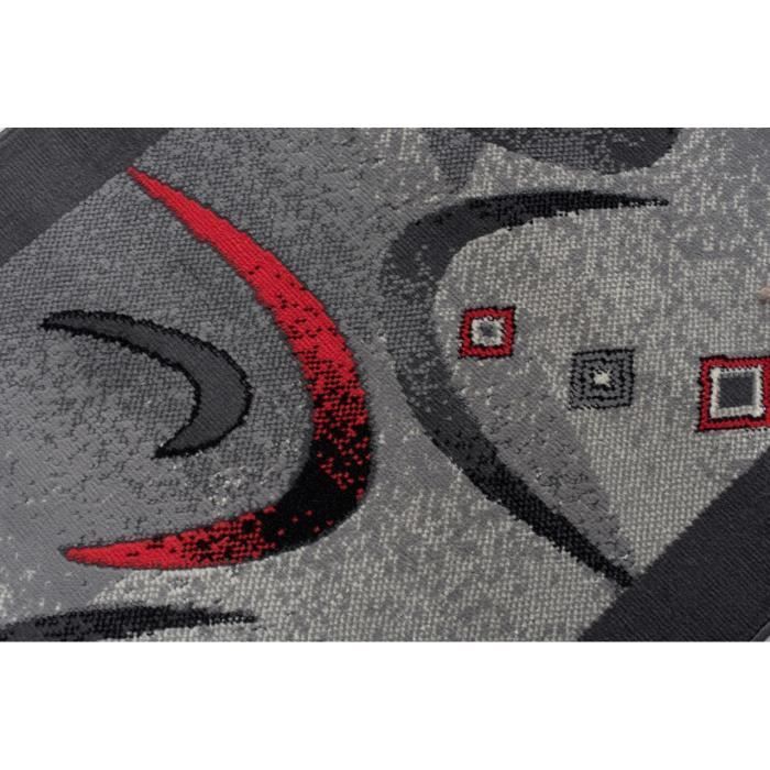 Tappeto passatoia a pelo corto TAPISO DREAM per corridoio, grigio e rosso screziato, in polipropilene, per interni, 120x300 cm