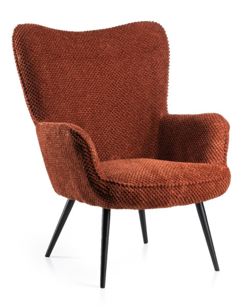 Uszak Fotel ROKER miedziany 78x53x98 cm wypoczynkowy skandynawski do salonu