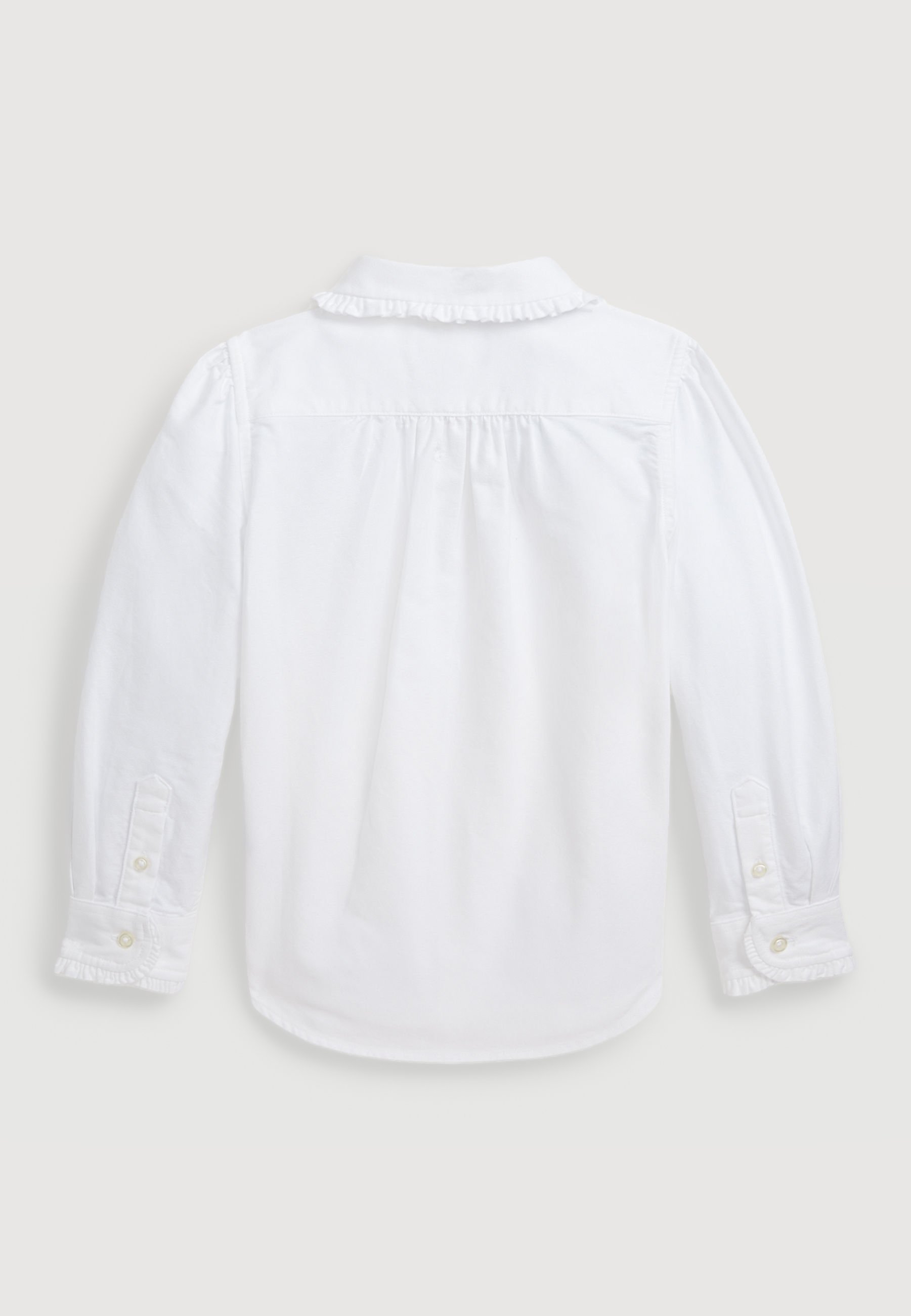 Chemise Oxford en coton à volants Polo Ralph Lauren - Chemisier boutonné - Blanc