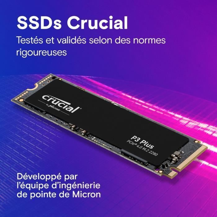 SSD Crucial P3 Plus da 2 TB PCIe 4.0 NVMe M.2 2280