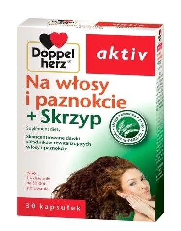 Doppelherz Aktiv Na Włosy i Paznokcie + Skrzyp, Kapsułki