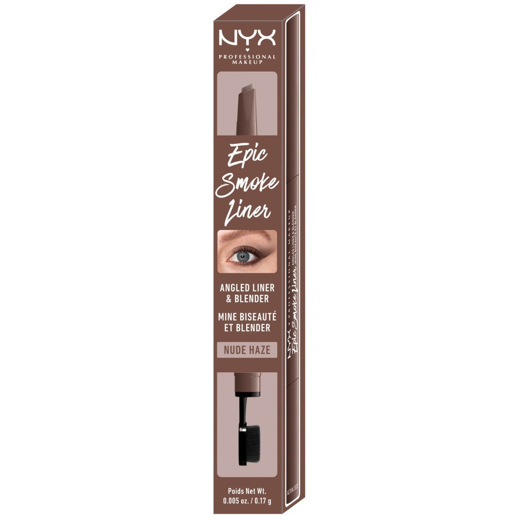 NYX Professional Makeup Eyeliner Epic Smoke Liner, kampuotas akių kontūro pieštukas ir blenderis – 0,2 g