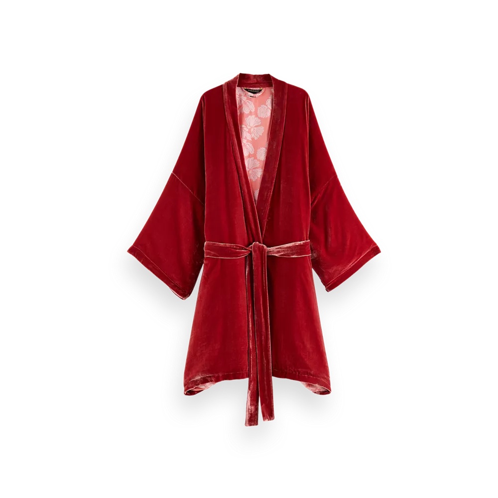Kimono iz kolekcije House of Rituals Saigon Kratki kimono od viskoznog svilenog baršuna