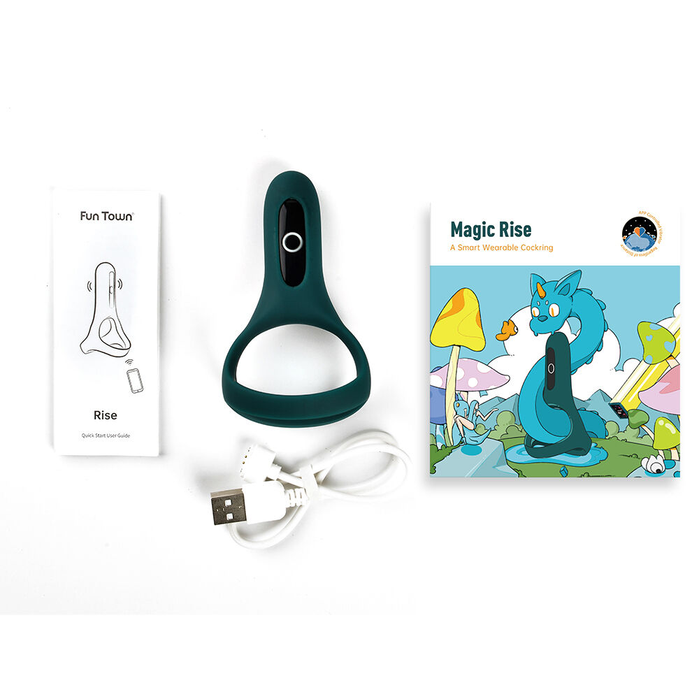 Pametni nosivi prsten za penis Magic Motion Rise, zeleni
