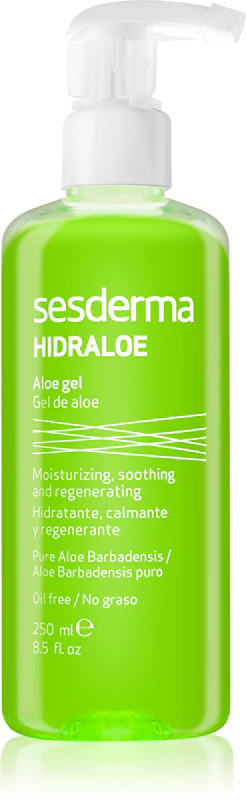 Gel calmante Sesderma Hidraloe para rosto e corpo.