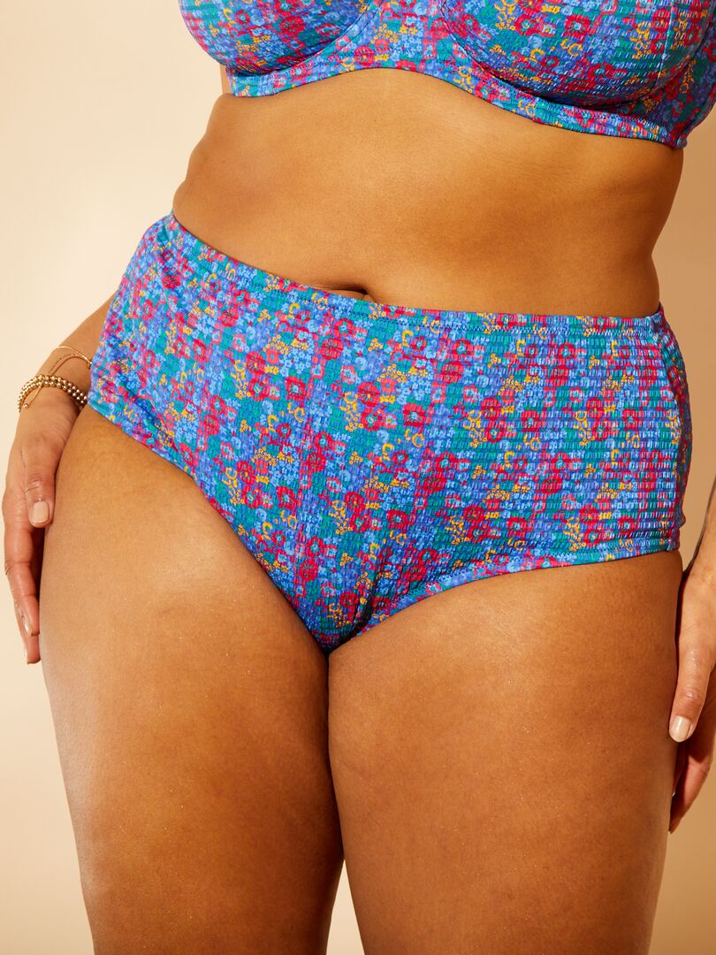 Seersucker bikinibroekje - BLAUW