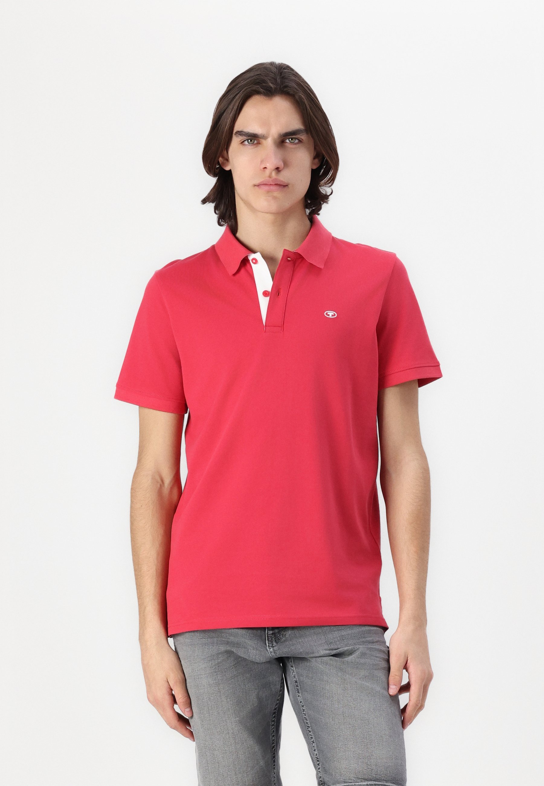 TOM TAILOR BASIC - Poloshirt - zartes Beerenrot