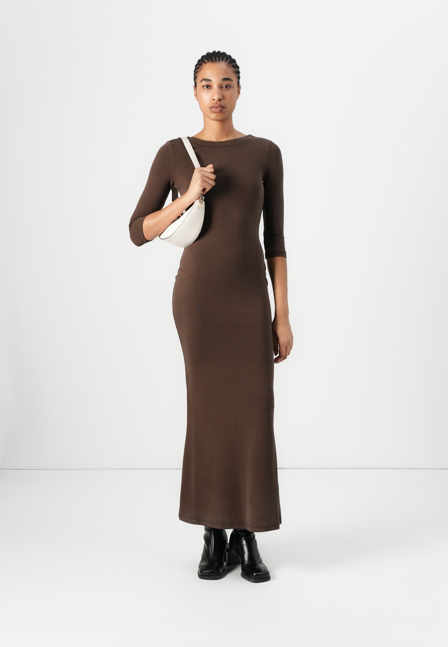 Guess LENA LONG DRESS - Jersey dress - espresso brown
