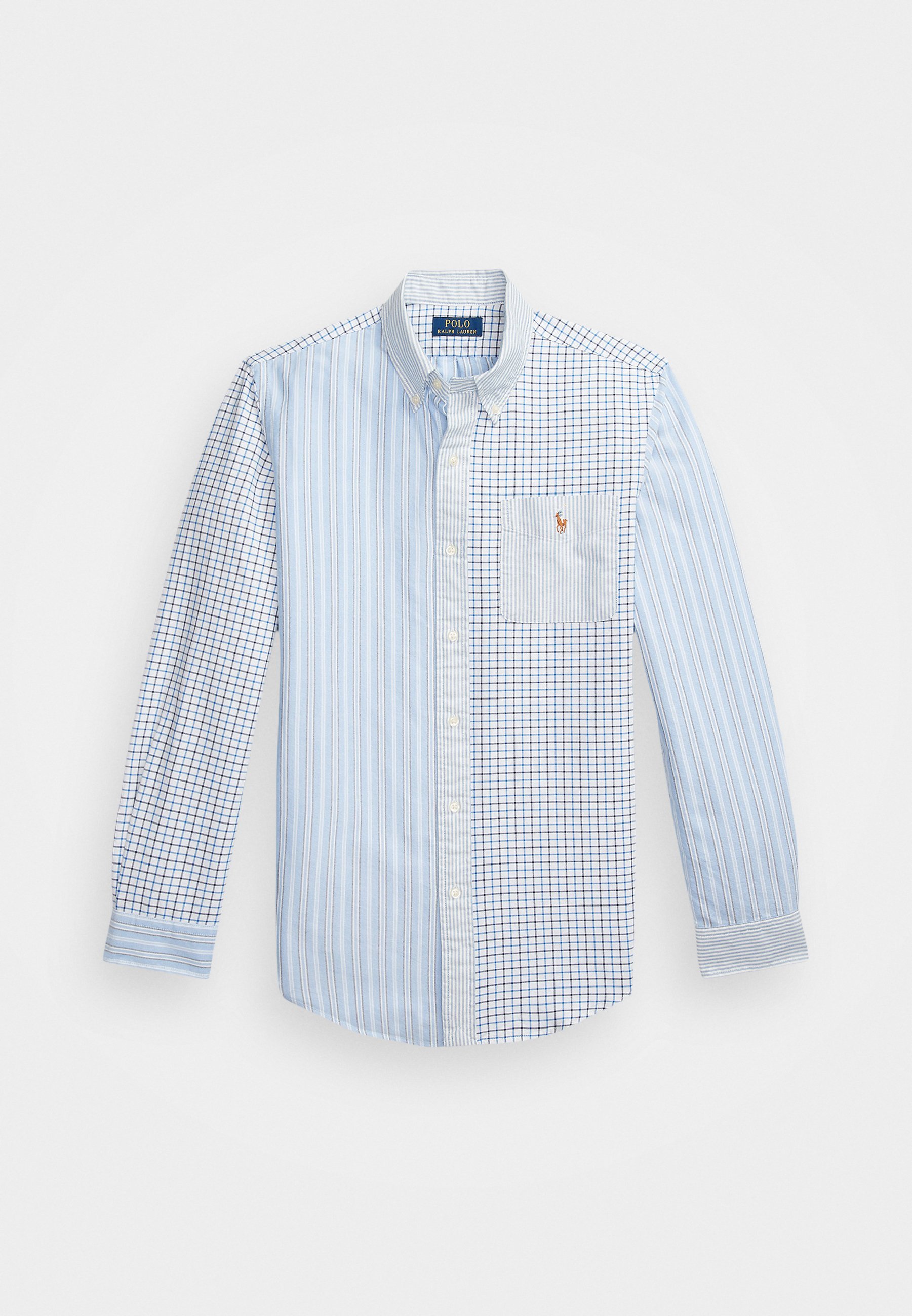Chemise Oxford à carreaux coupe personnalisée Polo Ralph Lauren - Bleu clair