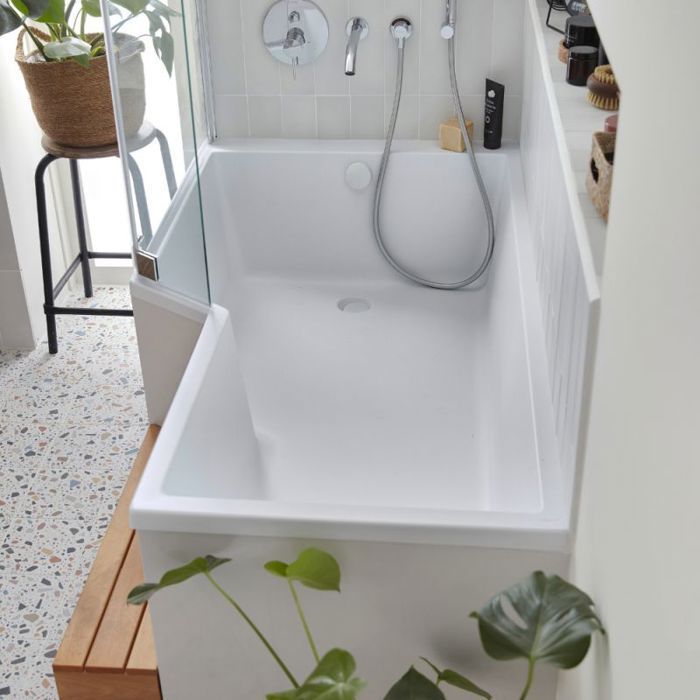 Bañera/ducha/bañera JACOB DELAFON Neo de 160 x 90 cm, color blanco brillante, para zurdos.