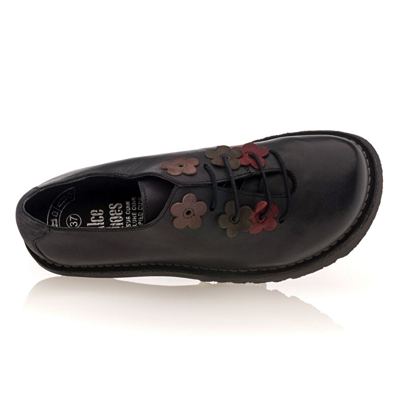 Zapatos de mujer azules con cordones / Zapatos Derby