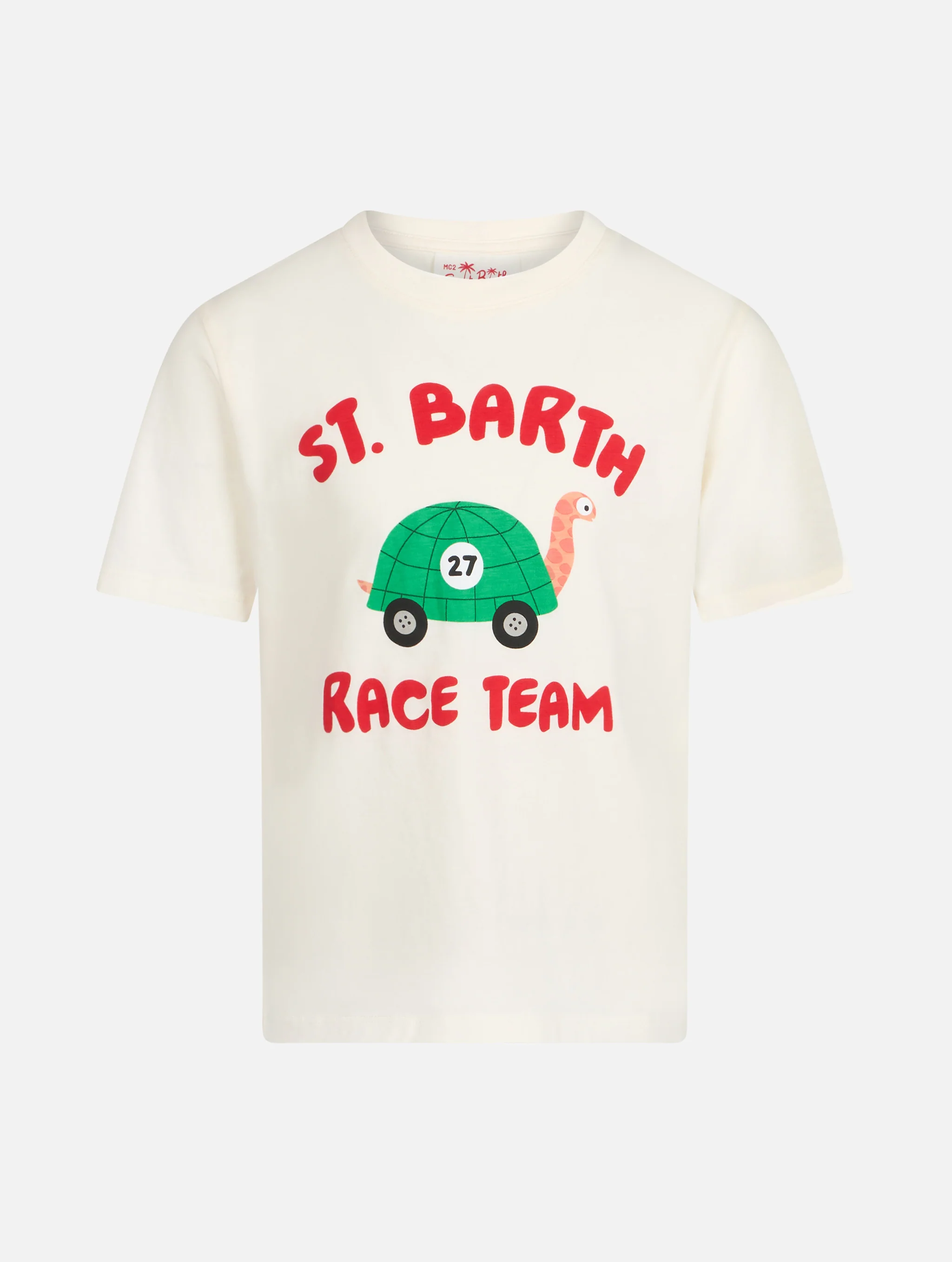 Kinder T-shirt van katoen met opdruk van het St. Barth raceteam.