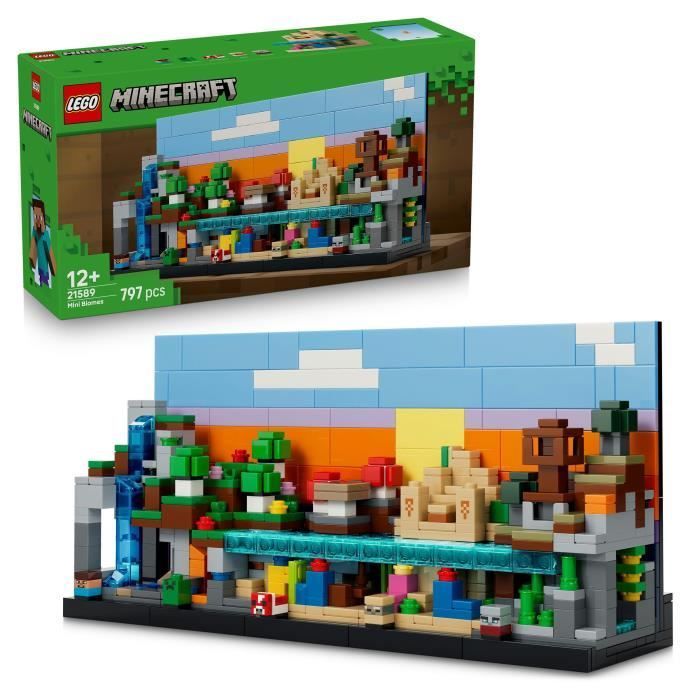 LEGO Minecraft 21589 Mini Biomi - Giocattolo da costruzione per ragazzi e ragazze dai 12 anni in su