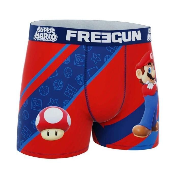 FREEGUN 3-Pack Men's Boxers Super Mario Bros 8