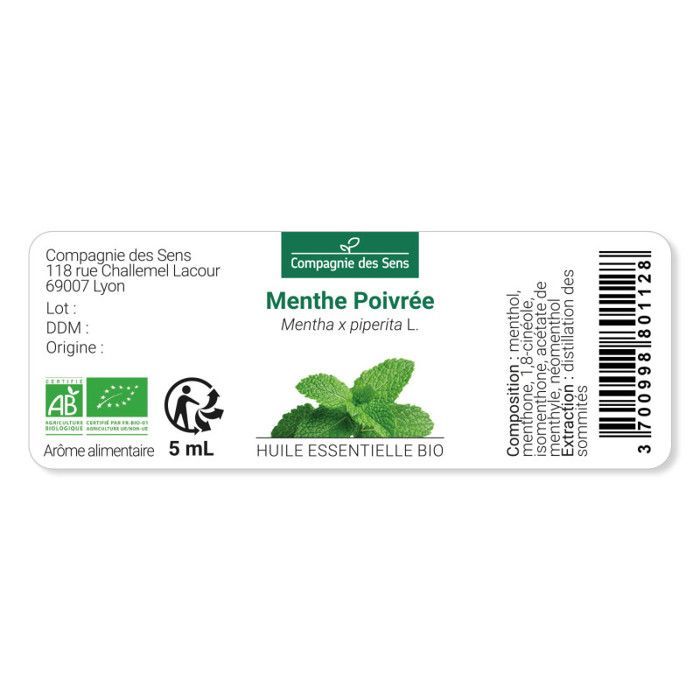 Bio-Pfefferminzöl (Mentha piperita) – 30 ml – Ätherisches Öl in Premiumqualität – 100 % rein, natürlich, chemotypisiert und vollwertig