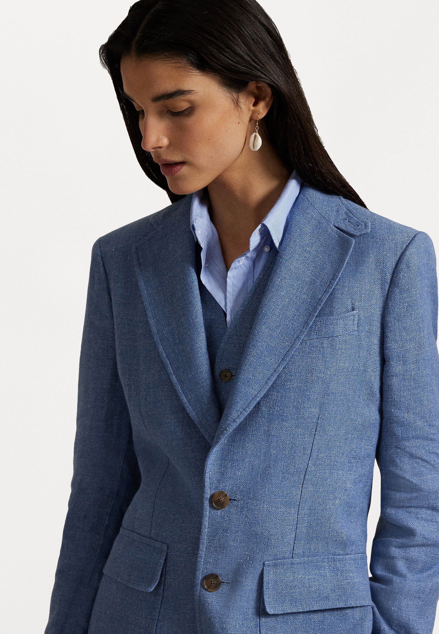 Polo Ralph Lauren LINNEN KATOENEN TWILL BLAZER - Blazer - blauw