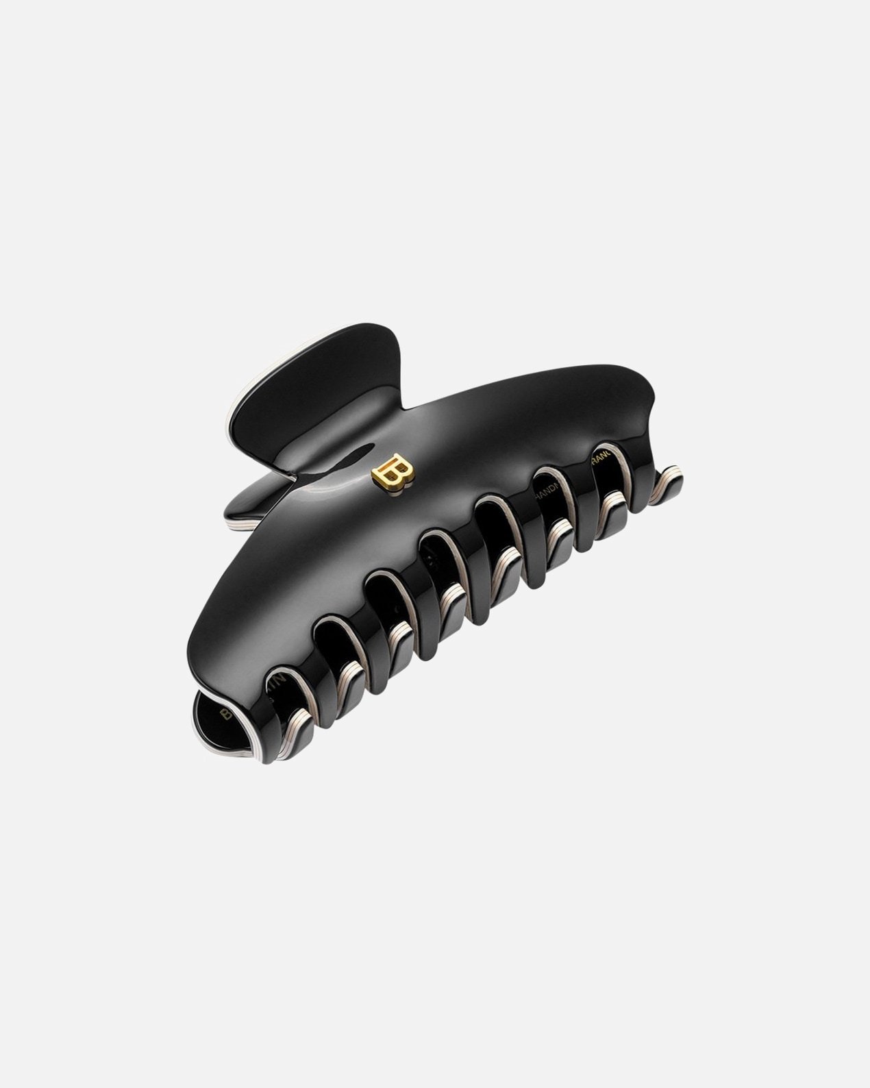 Balmain Hair Couture matu sprādze, vidēja, melna/balta – 1 gab.