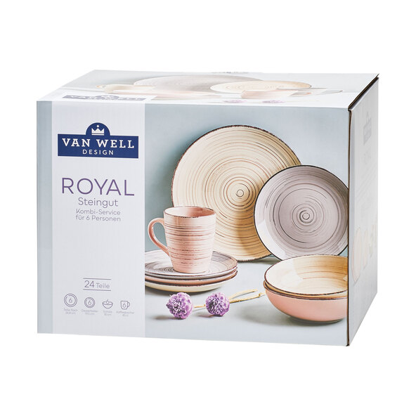 Koninklijk servies, 24-delig.