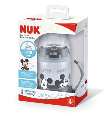 Nuk Mickey Boy silikoninen oppimispullo 6 kk 150ml 150ml