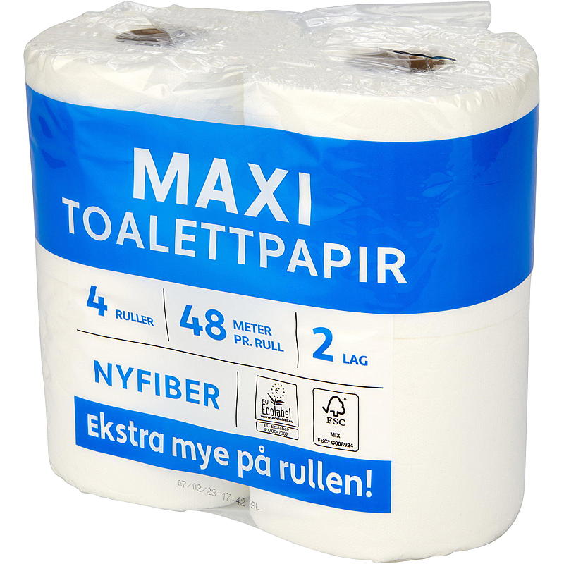 Papier toilette doux, paquet de 4 MAXI