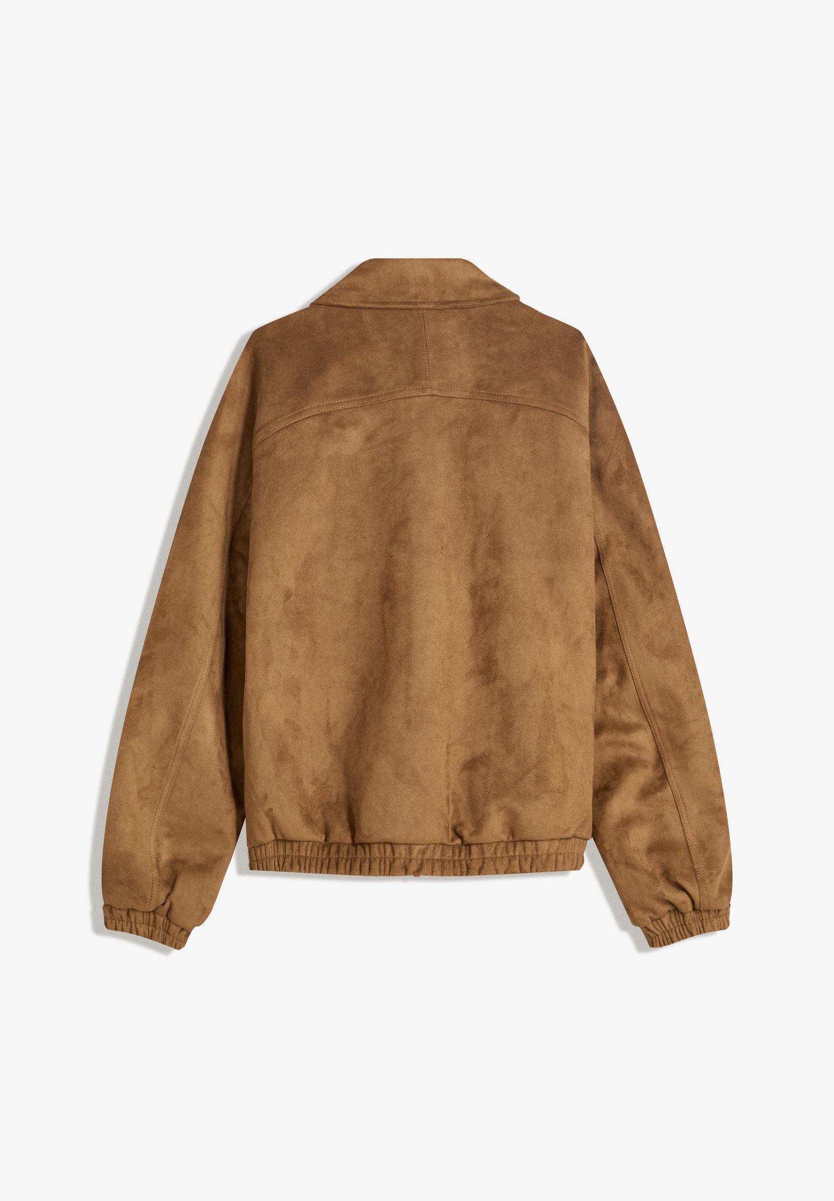 Veste en similicuir Bershka - sable