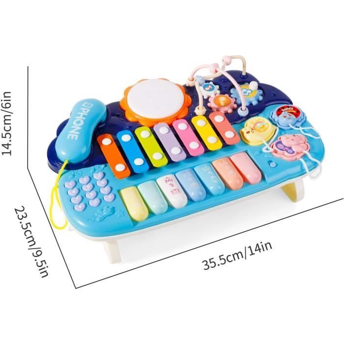 Juguete de instrumento musical - Laberinto de teléfono - Para niños y niñas de 1, 2 y 3 años - Azul