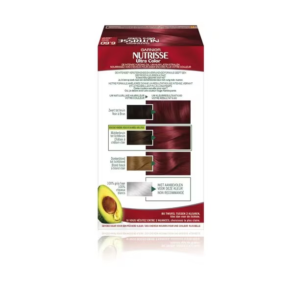 Garnier Nutrisse Ultra Color 6.60 Ugningos raudonos spalvos ilgalaikiai plaukų dažai