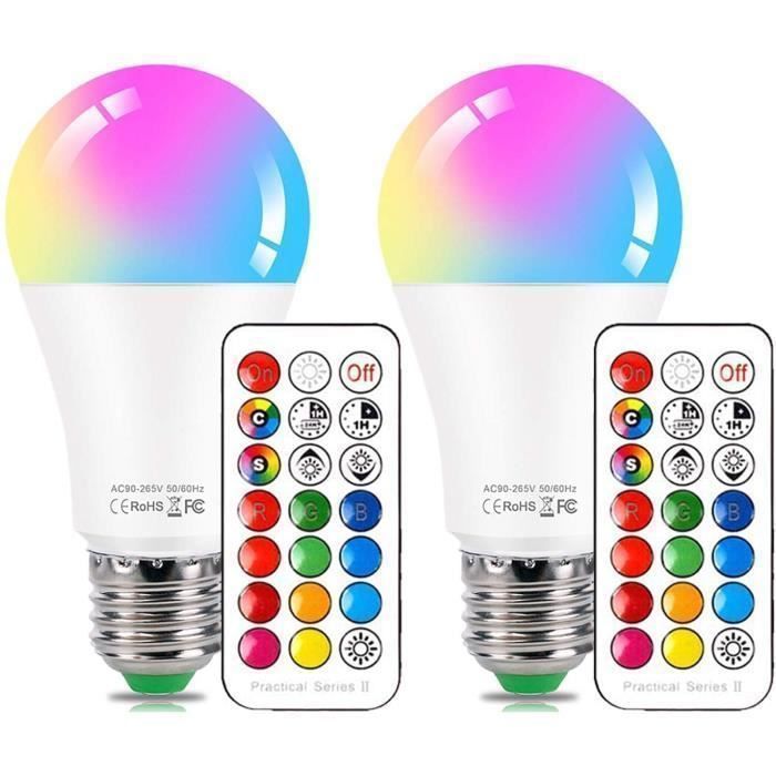 Edison Color Changing LED Bulb HYDONG 10W E27 Dimmable RGBW LED Bulbs - RGB 12 colors (Pack of 2)