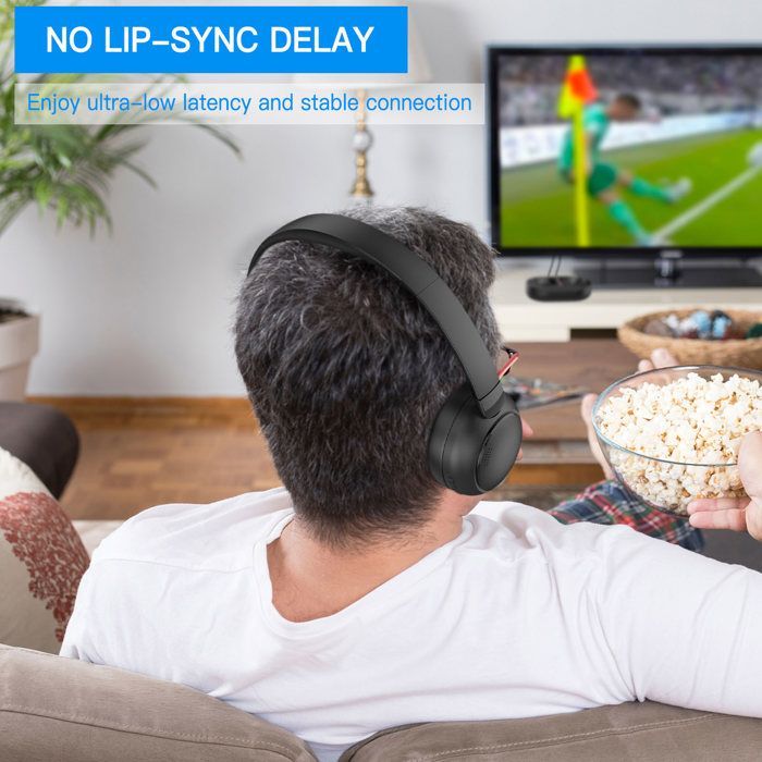 Auriculares inalámbricos Qiilu para TV para personas mayores: escucha cómoda con base de carga Bluetooth 5.3 y fácil de usar.