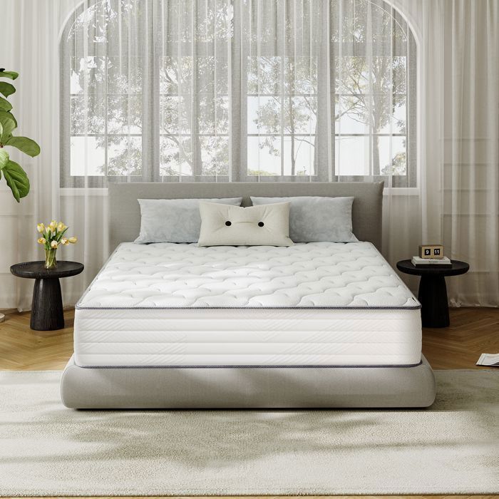 Colchón SWEDREA de 140x200 cm, 7 zonas, firmeza media, soporte ergonómico, 25 cm de grosor, apto para todas las estaciones.