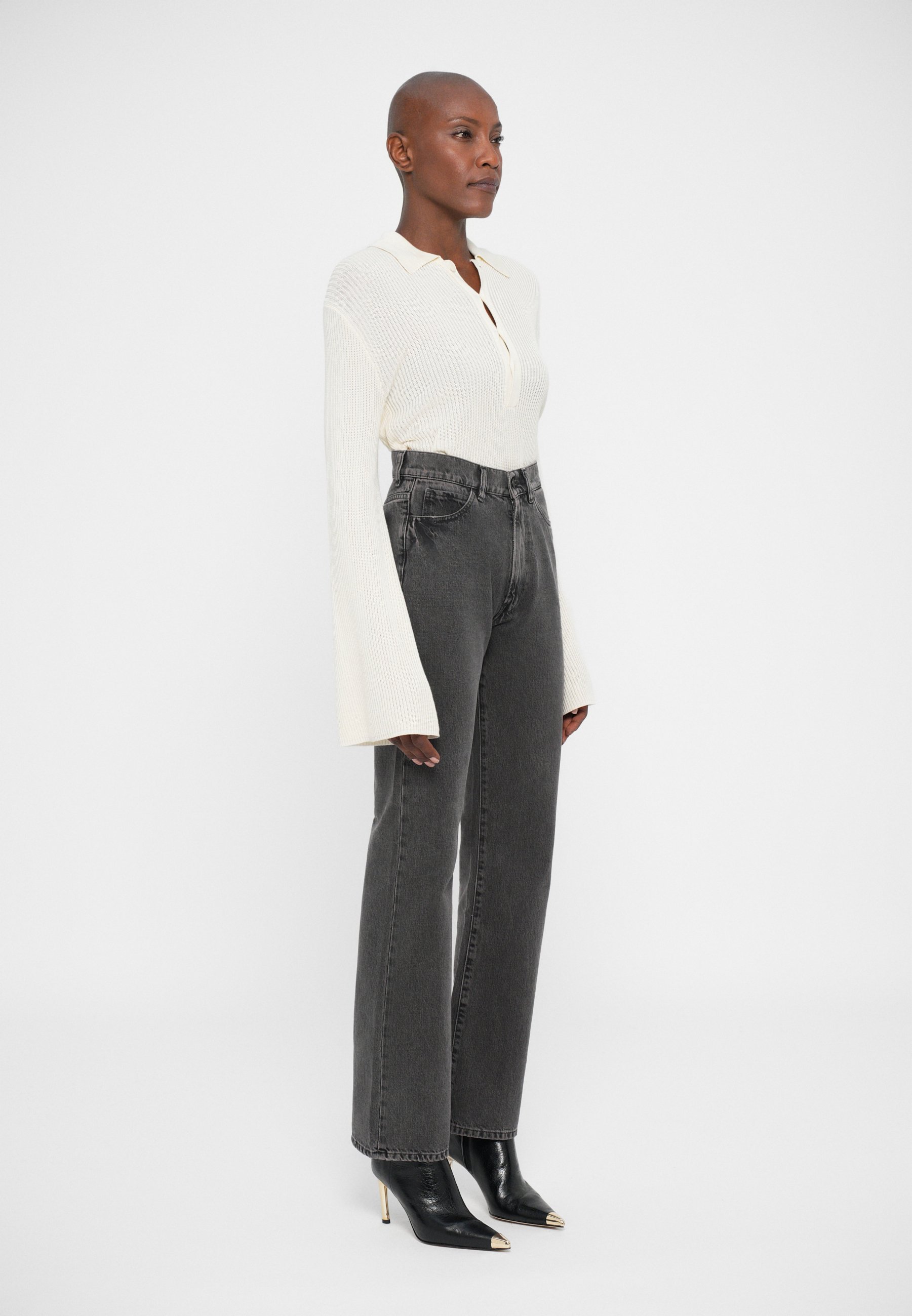 3x1 DIANA - Džíny Straight Fit - black