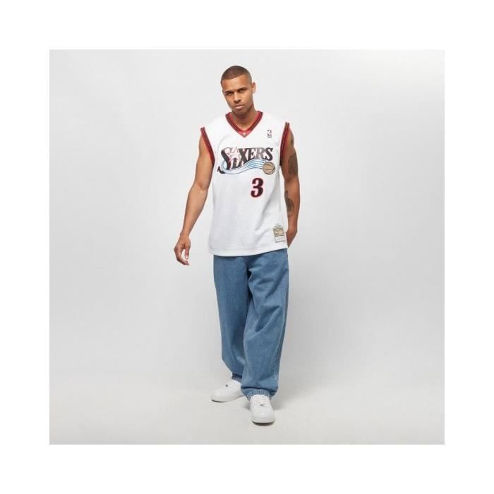 T-shirt Mitchell & Ness - NBA Swingman - Bianca - Maniche corte - Traspirante