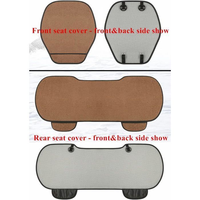 Funda para asiento de coche - PZCC - Lana de cordero - Protección universal - 1 funda trasera - Gris