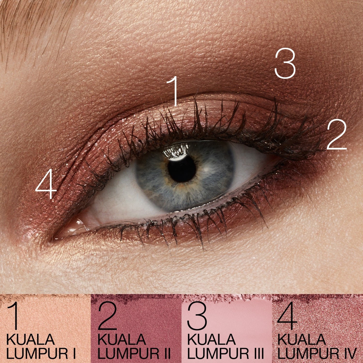 NARS akių šešėlių keturkampis rinkinys - 4,4 g